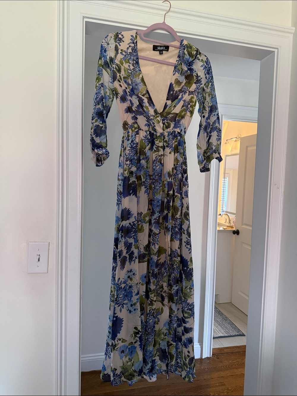 Blue Floral Maxi Dress